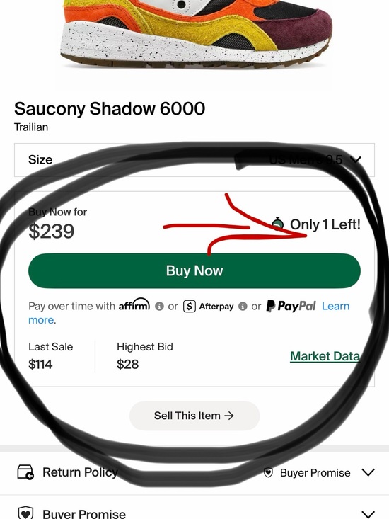 Saucony “shadow 6000 pool hall” ? size 11 main image 5